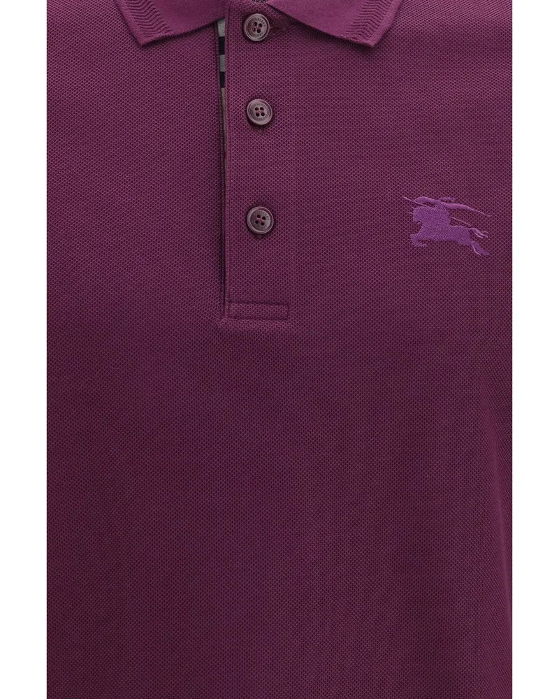 Burberry Men's Polo Shirt Cotton Fig Purple T-shirts And Polos Purple