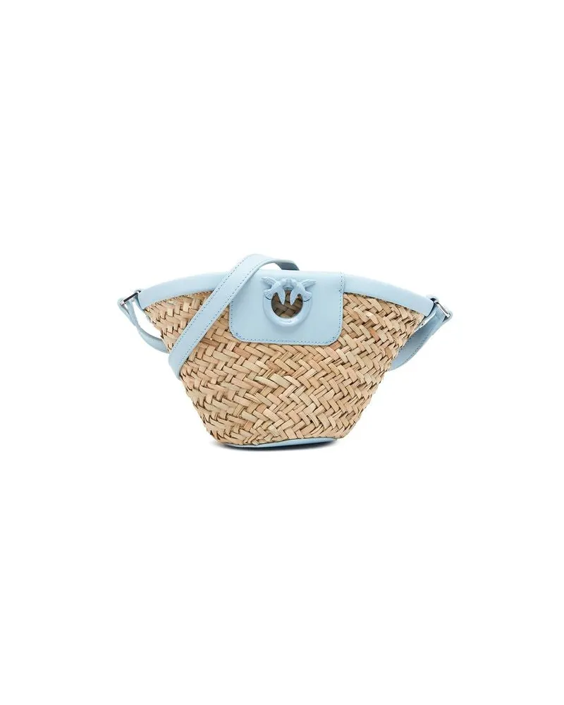 Pinko Women's Beach Bag Nude-Light Blue Cowhide Other Beige