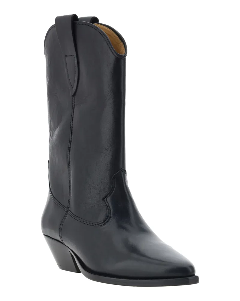 Isabel Marant Women's Duerto Boots Black Calf Leather Bos Taurus Black