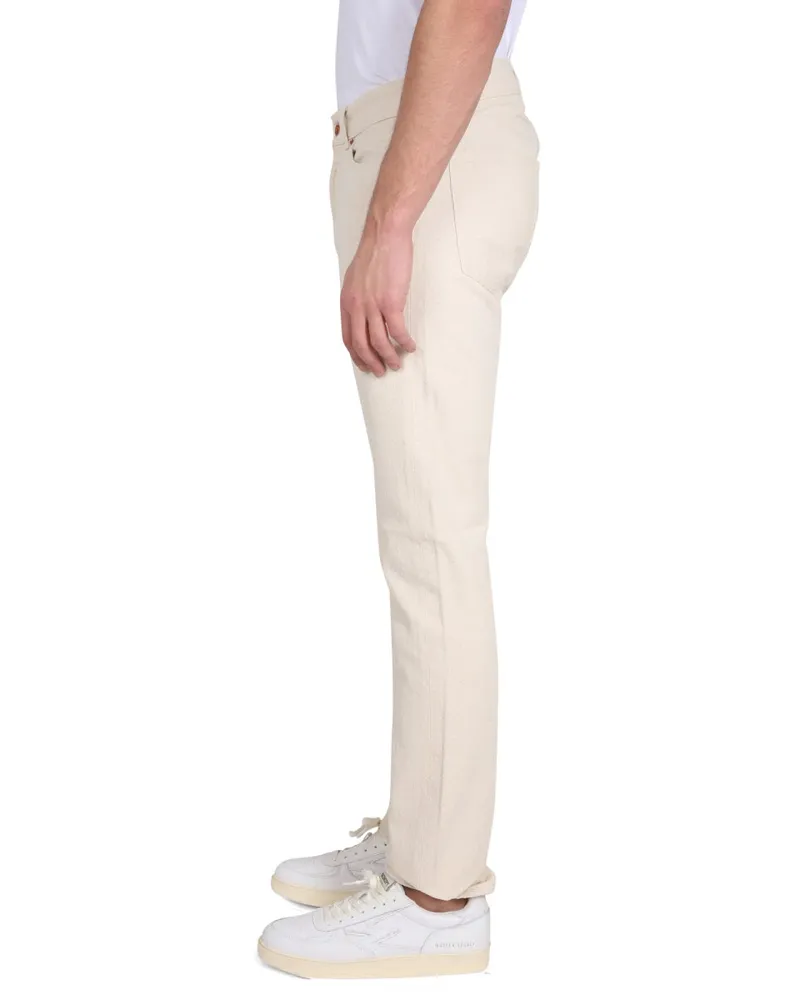 ASPESI Cotton Denim Jeans — Powder Powder