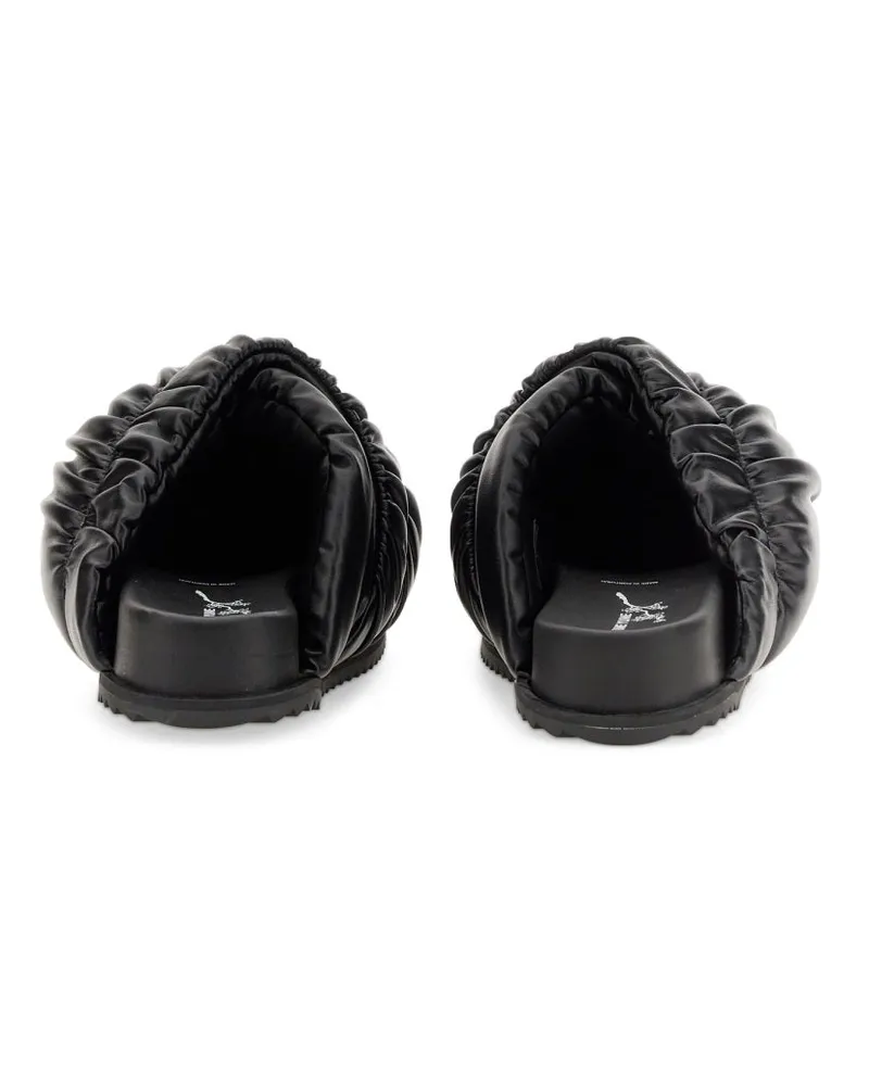 YUME YUME Leather with TPU Sole Sandal — Black Black