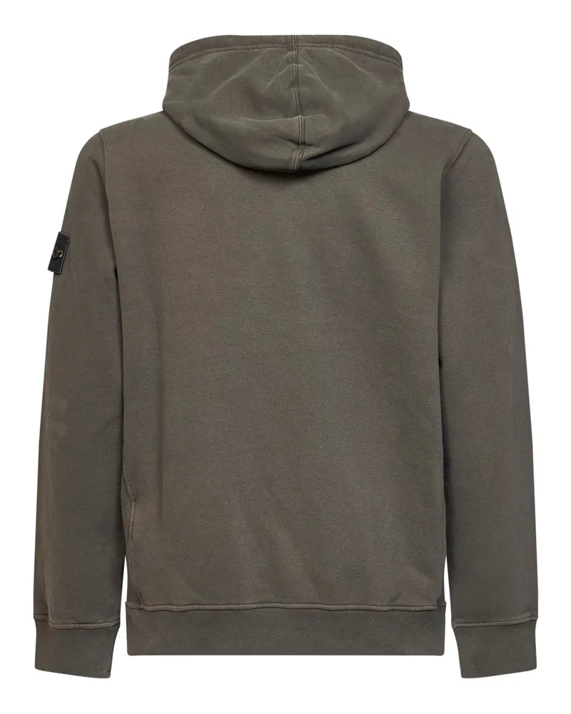Stone Island Men Hoodie Coal Grey Stretch Organic Cotton Brown Sweatshirts Sweater Gray