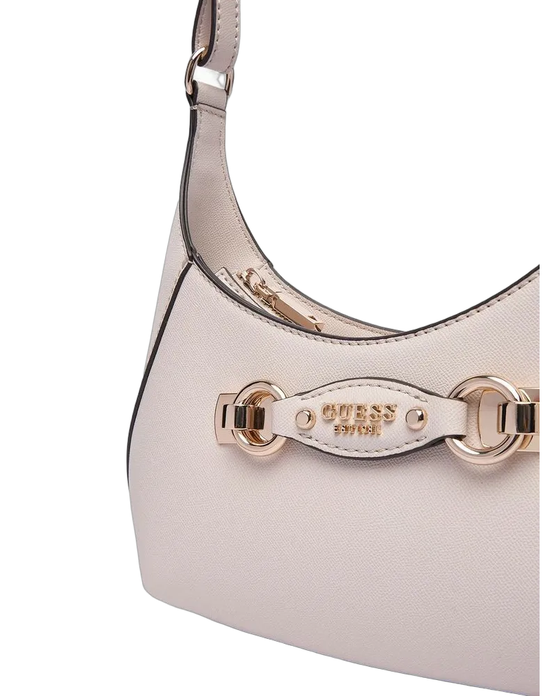 Guess Women's Shoulder Bag Stone Polyurethane Shoulder-bags Beige