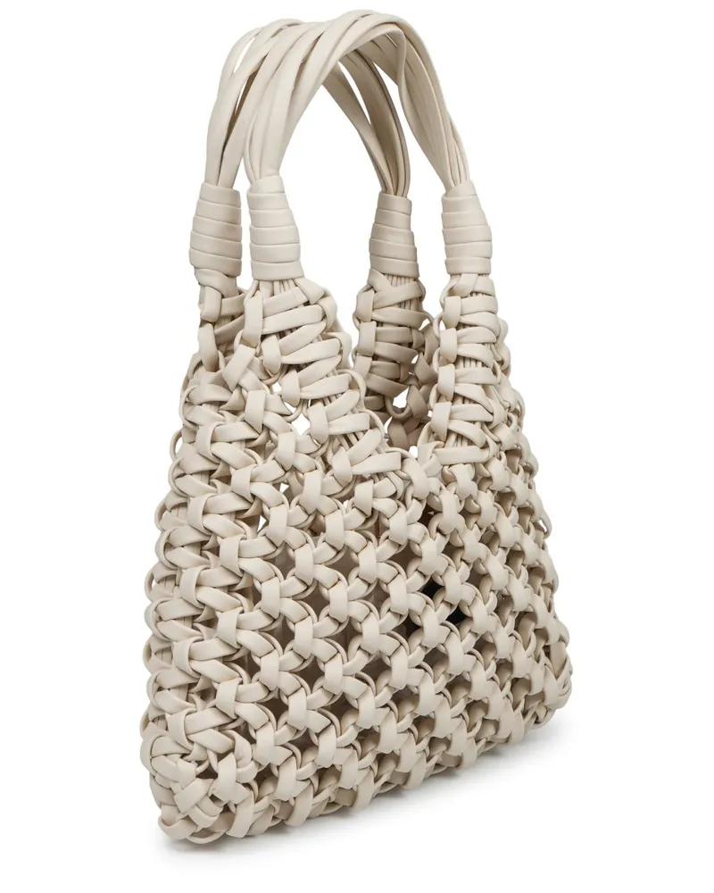 HIBOURAMA Women's Leather Handbag Vannifique Ivory Handbags Hand Bags White
