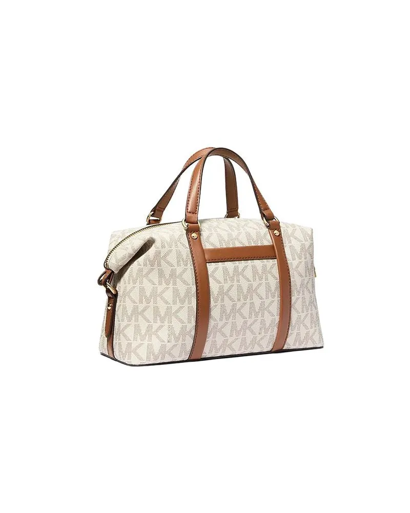 Michael Kors Women's Satchel Bag Vanilla-Luggage 89.coated Canvas - Satchel-Bags Vanilla/luggage Beige
