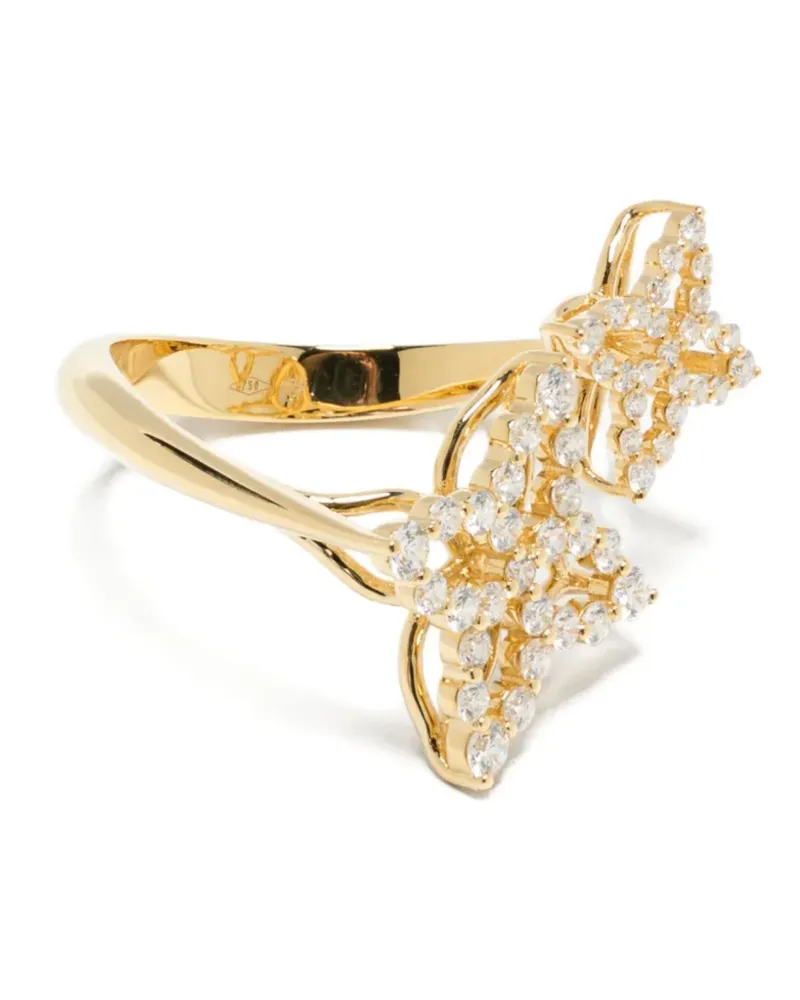 Roberto Coin Women's 18 Karat Gold Diamond Butterfly Ring Aw25 W Gold