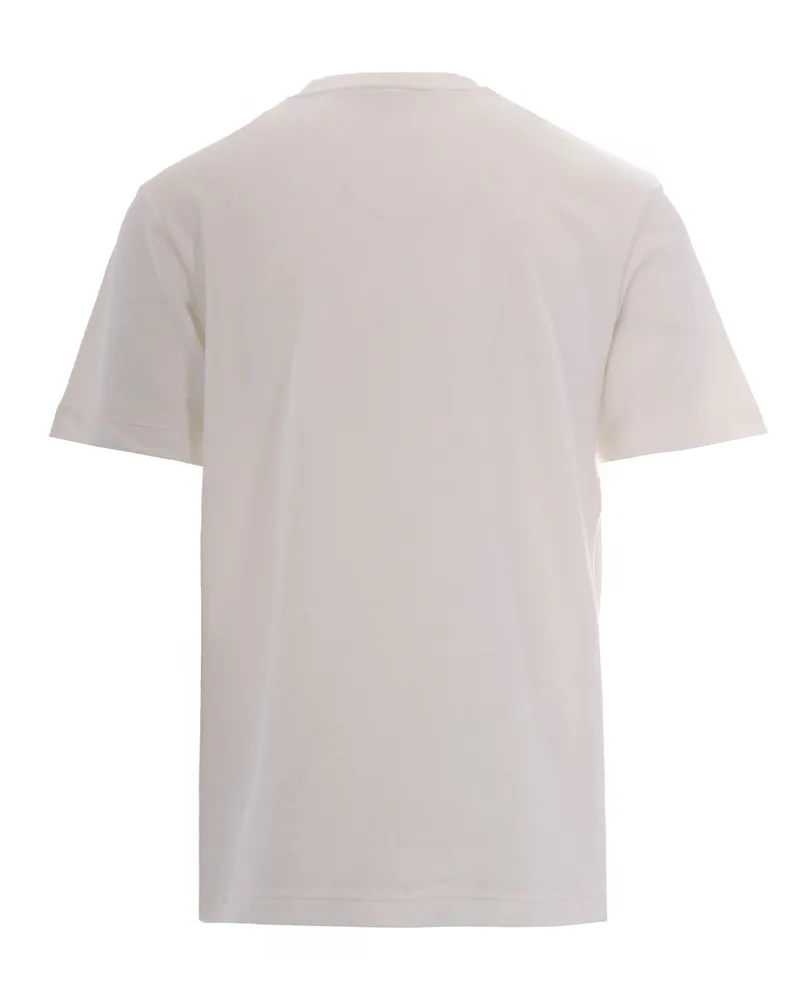 Lacoste Men T-Shirt Testurizzata Fleur Textured Cotton White T-Shirts And Polos White