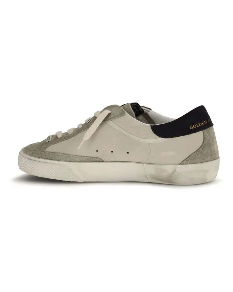 Golden Goose Men's Sneakers Super Star Cream Cream-Grey-Olive Green-Dark Blue Upper: Cotton Trainers Cream/grey/olive Green/dark 