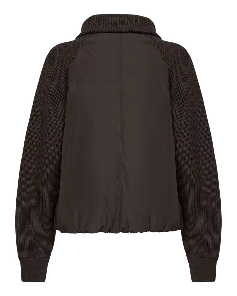 Brunello Cucinelli Women's Puffer Jacket Techno Taffeta Brown Cotton Brown