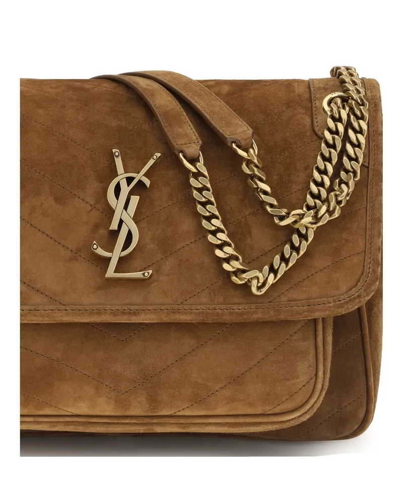 Saint Laurent Niki Shoulder Bag — Brown Brown