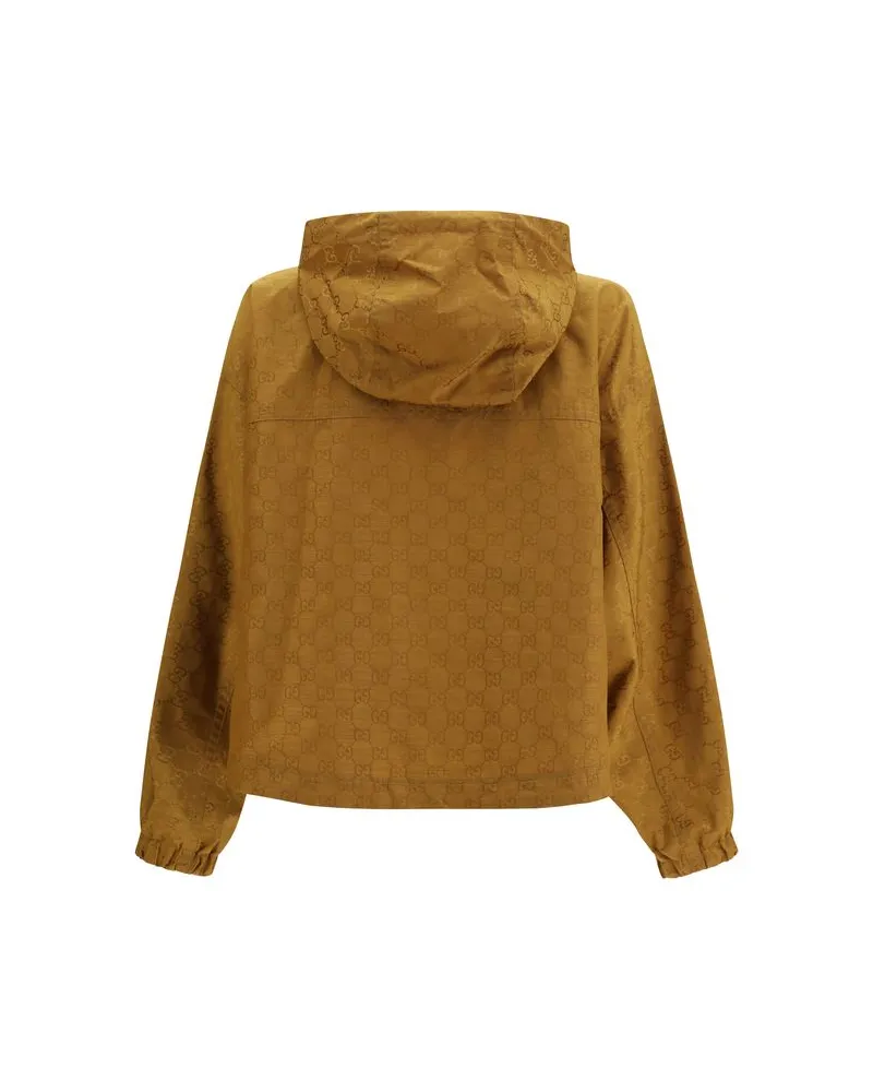 Gucci Women Beige Nylon Shell Jacket Clothing Beige