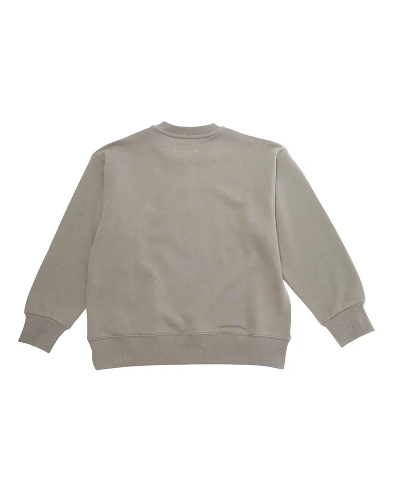 Maison Margiela Boys' Crewneck Sweatshirt Grey Cotton Hoods & Sweatshirts Gray