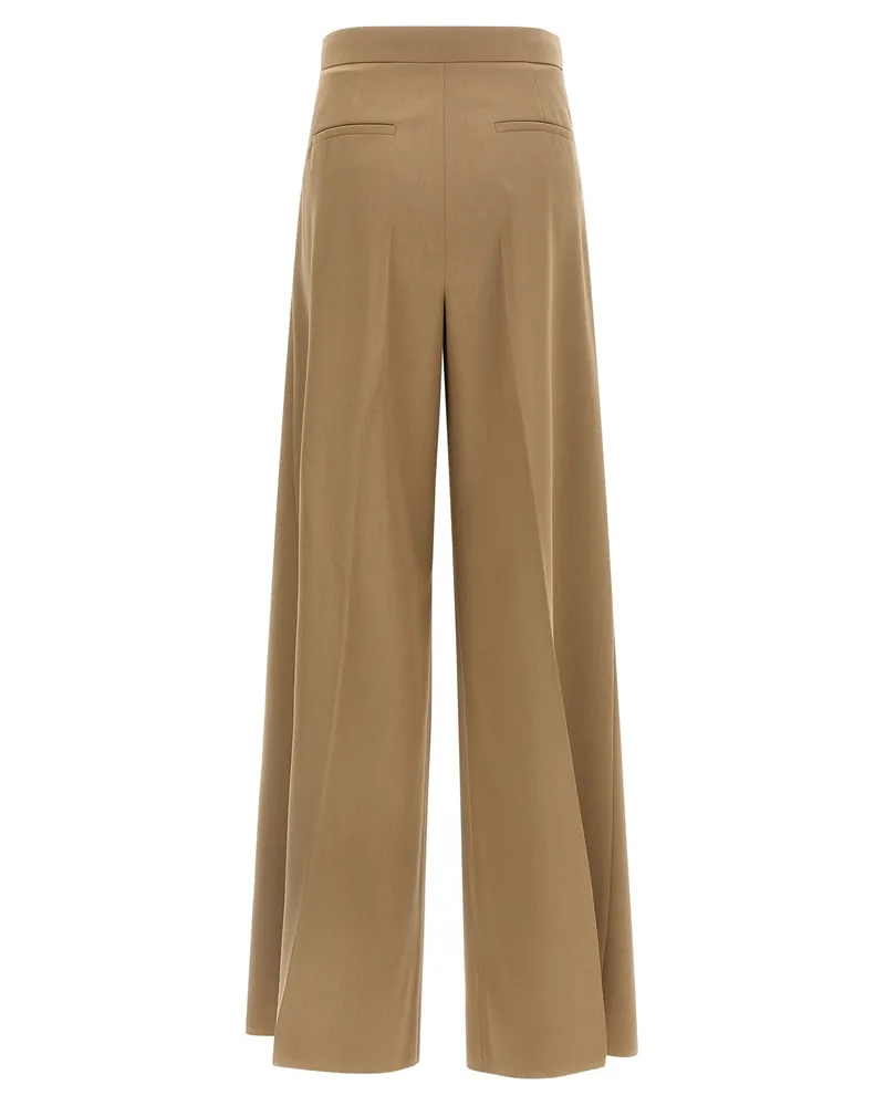 Max Mara Women's Brown Virgin Wool Casual Pants Brown