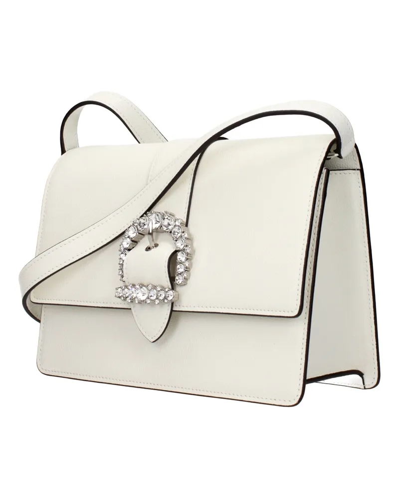 Jimmy Choo Women's White Leather Crossbody Bag White