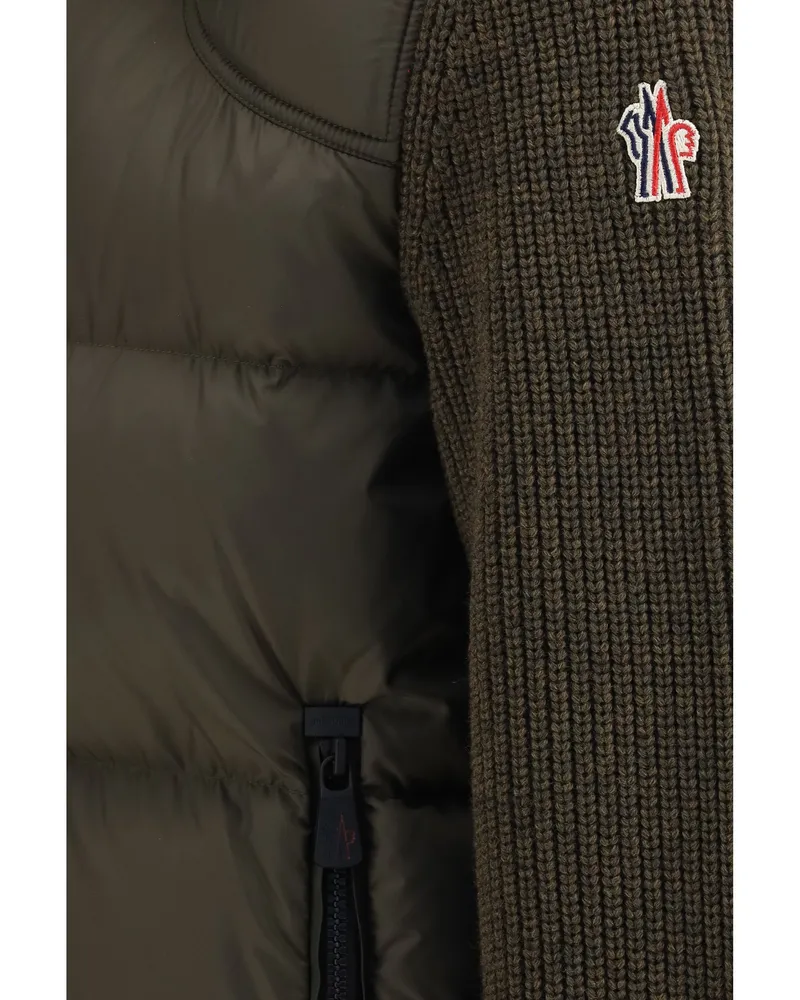 Moncler Padded Wool-Blend Down Jacket — Brown Brown