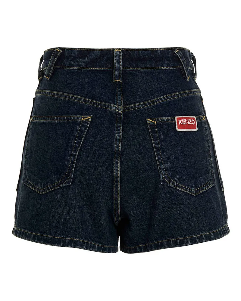 Kenzo Dark Wash Denim Shorts — Indigo Indigo