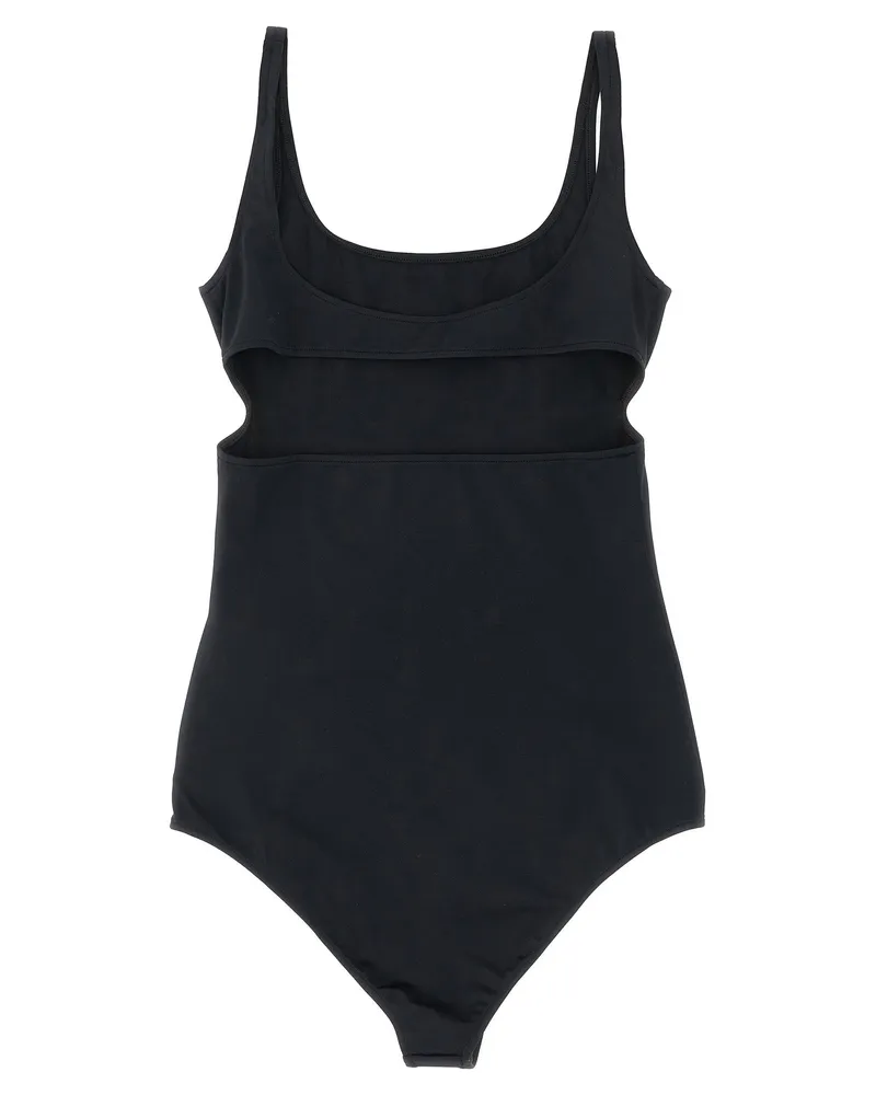 Courrèges Cutout Back One-Piece Swimsuit — Black Black