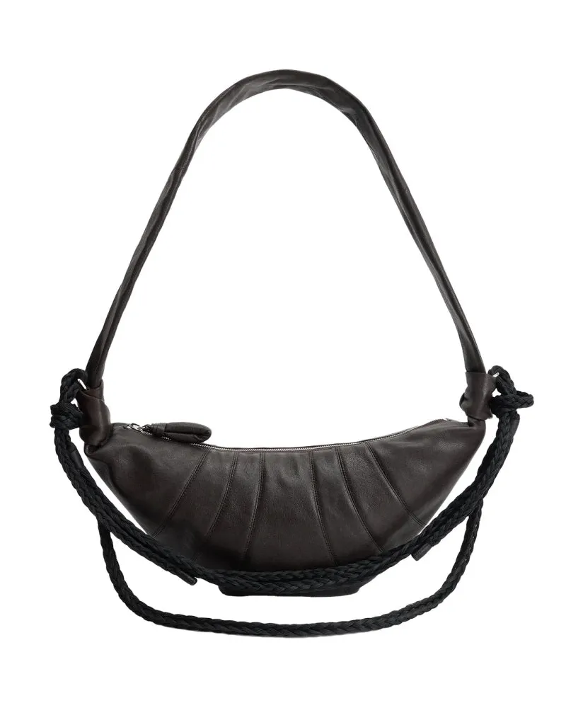 Christophe Lemaire Women's Croissant Bag Brown Buffalo Leather Shoulder Brown