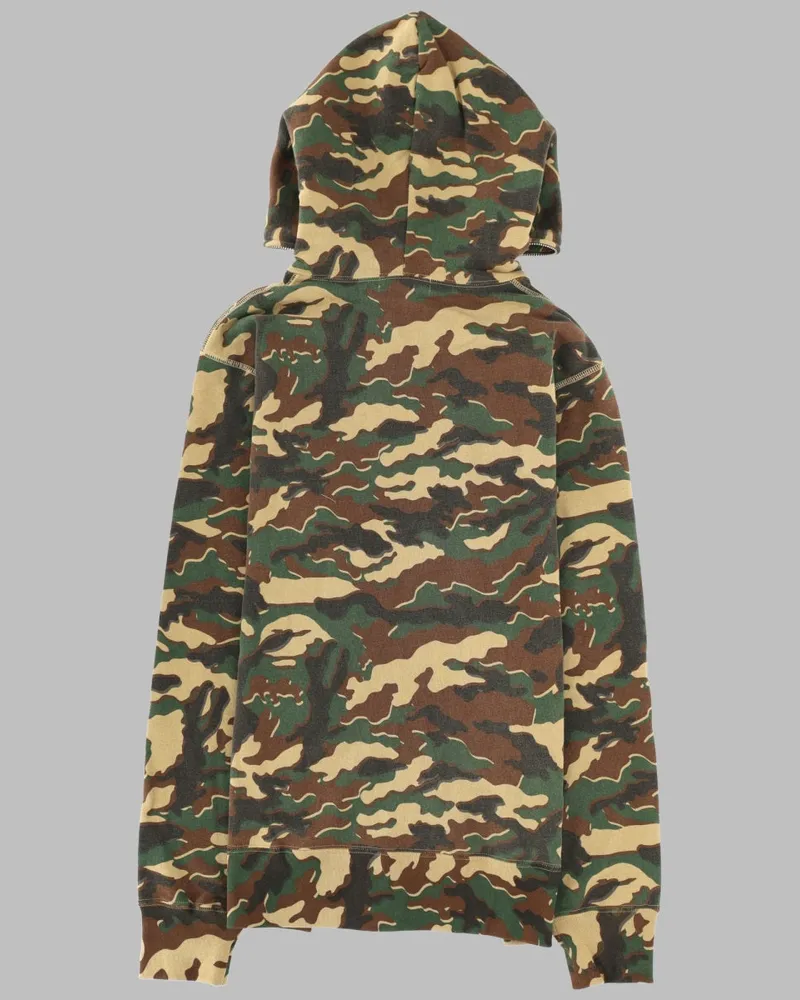 BAPE Glitch Woodland Hoodie — Military Green Military