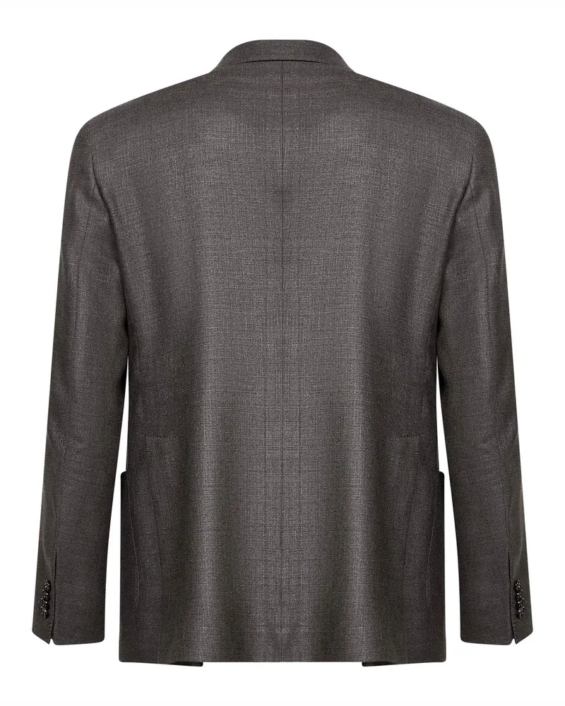 Tagliatore Men's Blazer Vesuvio Tobacco Silk-Wool Brown Jacket Brown