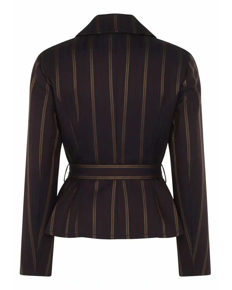 Vivienne Westwood Women's Jacket Cotton Stripe Brown Blazers Brown
