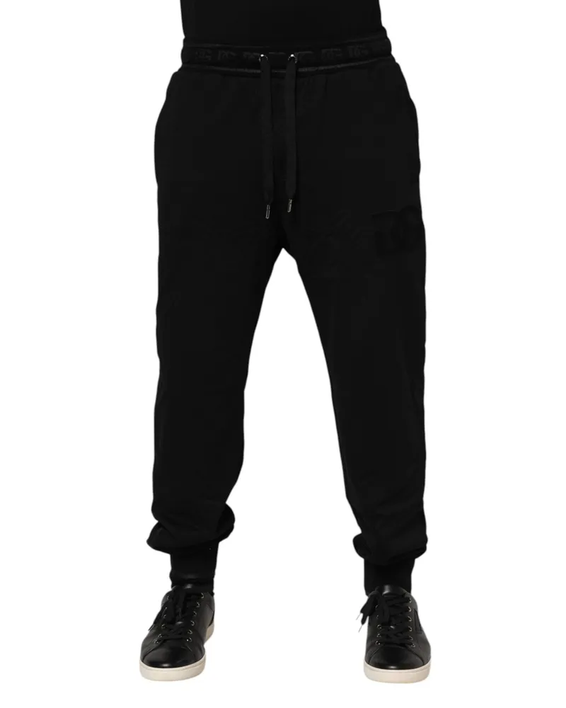 Dolce & Gabbana Men's Cotton Drawstring Jogger Black Black