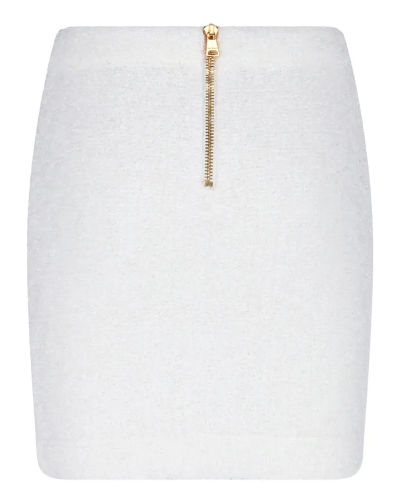 Balmain Women's Skirts White Cotton White