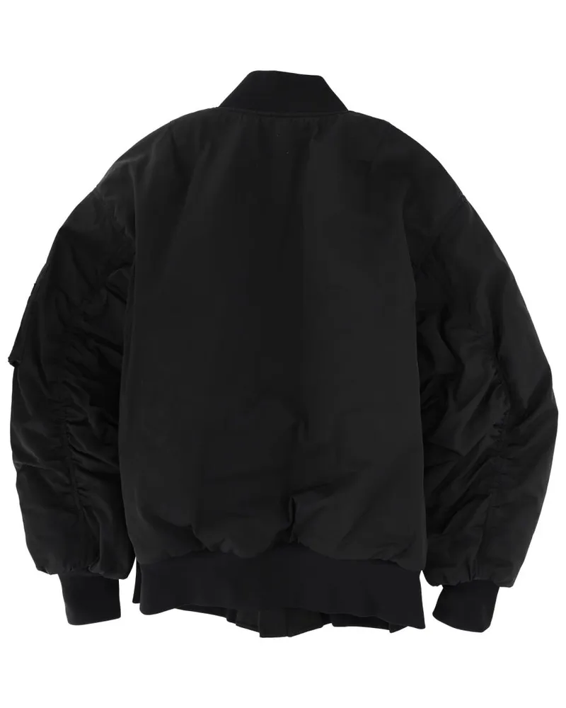 Dolce & Gabbana Oversized Polyamide Bomber Jacket — Black Black