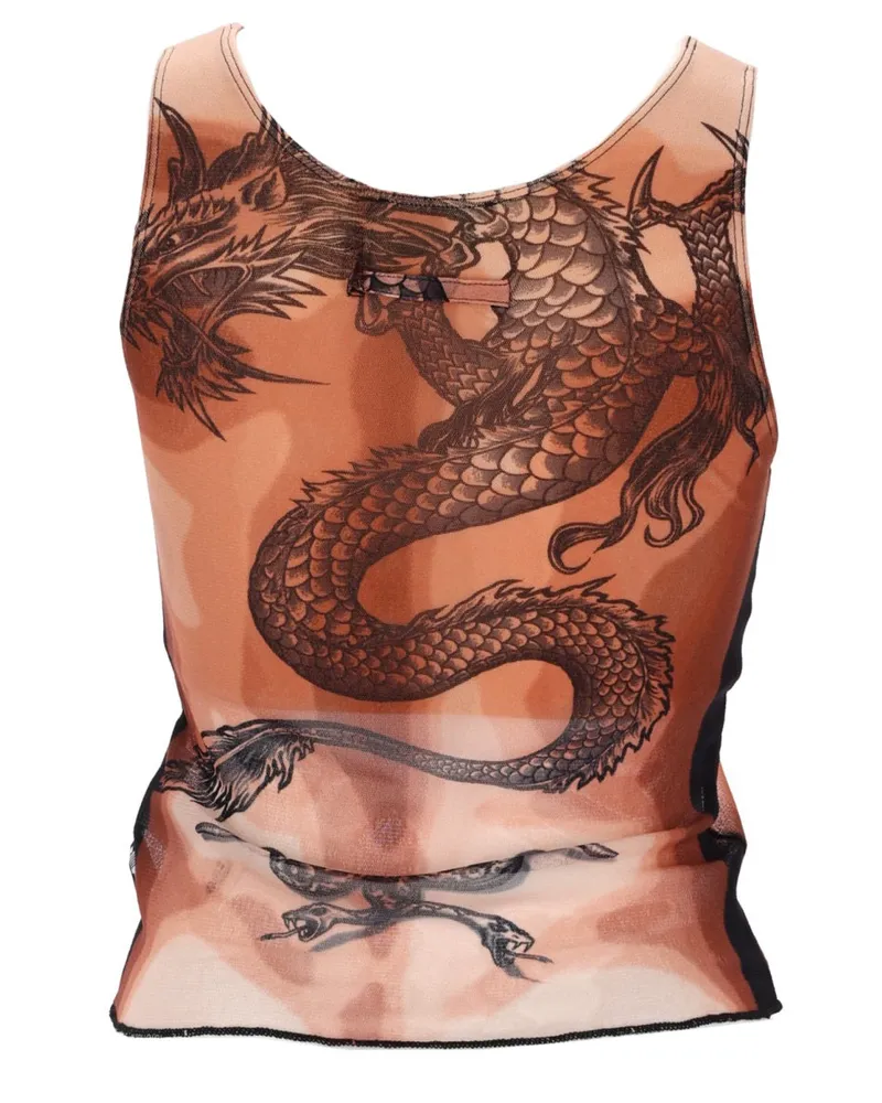 Jean Paul Gaultier Safe Sex Tattoo Print T-shirt — Multicolor Multicolor