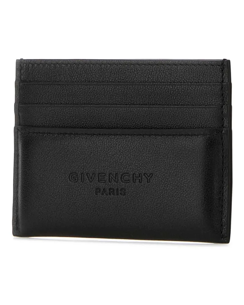 Givenchy Men's Black Leather Card Holder Exterior: Calf Portafogli Black
