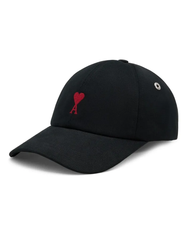 AMI Paris Embroidered Logo Baseball Cap — Black Black