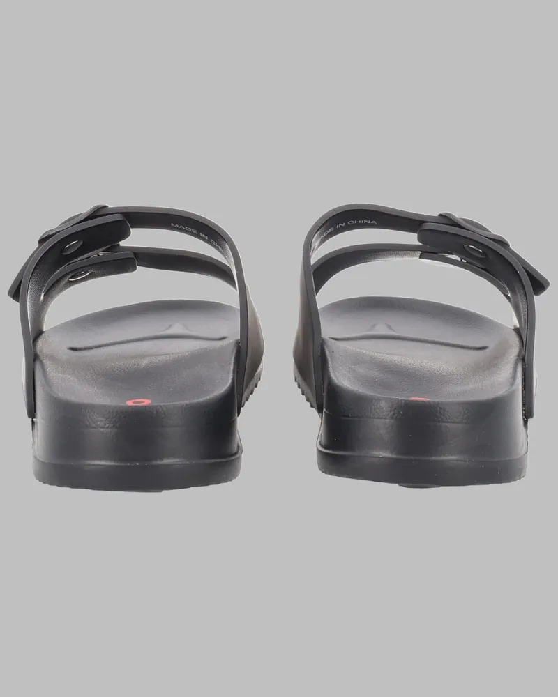 HUGO BOSS Kids' Synthetic Slides Black Shoe Black