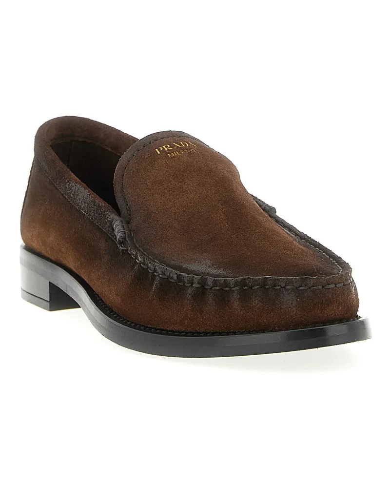 Prada Suede Loafer — Brown Brown