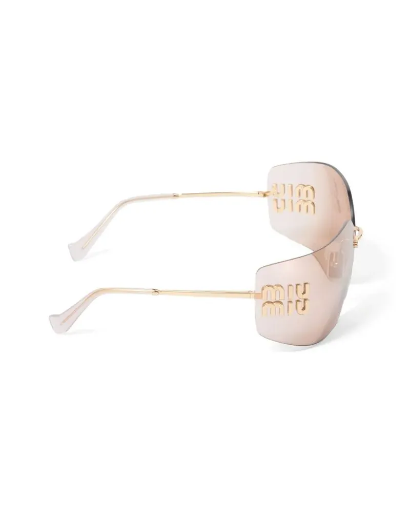 Miu Miu SMU54YC080MZVN Rimless Squared Sunglasses — Pink Pink