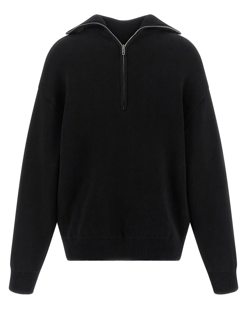 Balenciaga Back-to-Front Cotton Sweater — Black Black