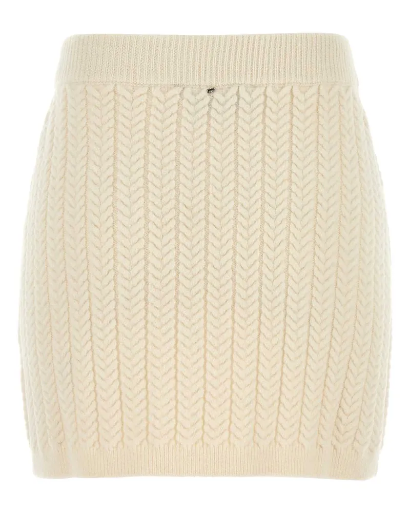SPORTMAX Women's Ivory Wool Blend Earry1 Mini Skirt Bianco Avorio Exterior: Nylon Gonne Beige