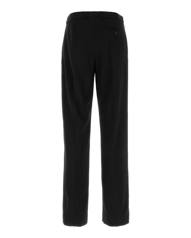 Balenciaga Men's Black Wool Pant Pantaloni Black
