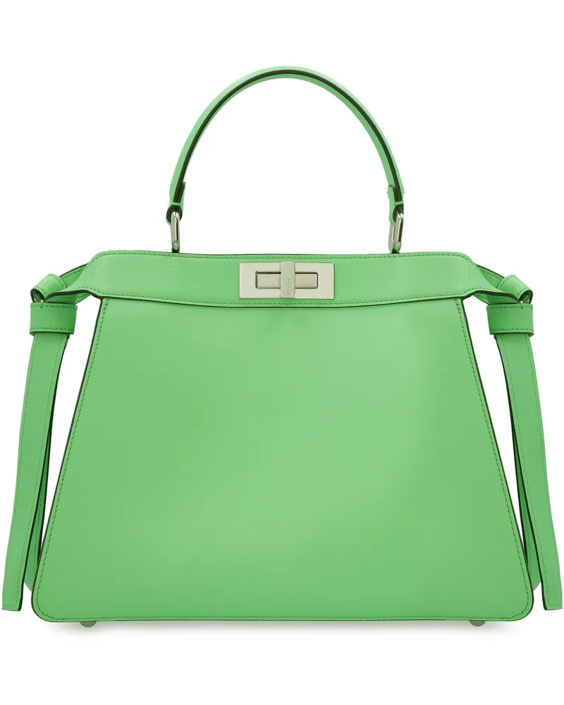 Fendi Women's Peekaboo Iseeu Leather Bag Green Calf Handbags Hand Green