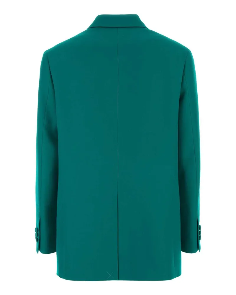 Fendi Women's Grain De Poudre Blazer Green Blazers Green
