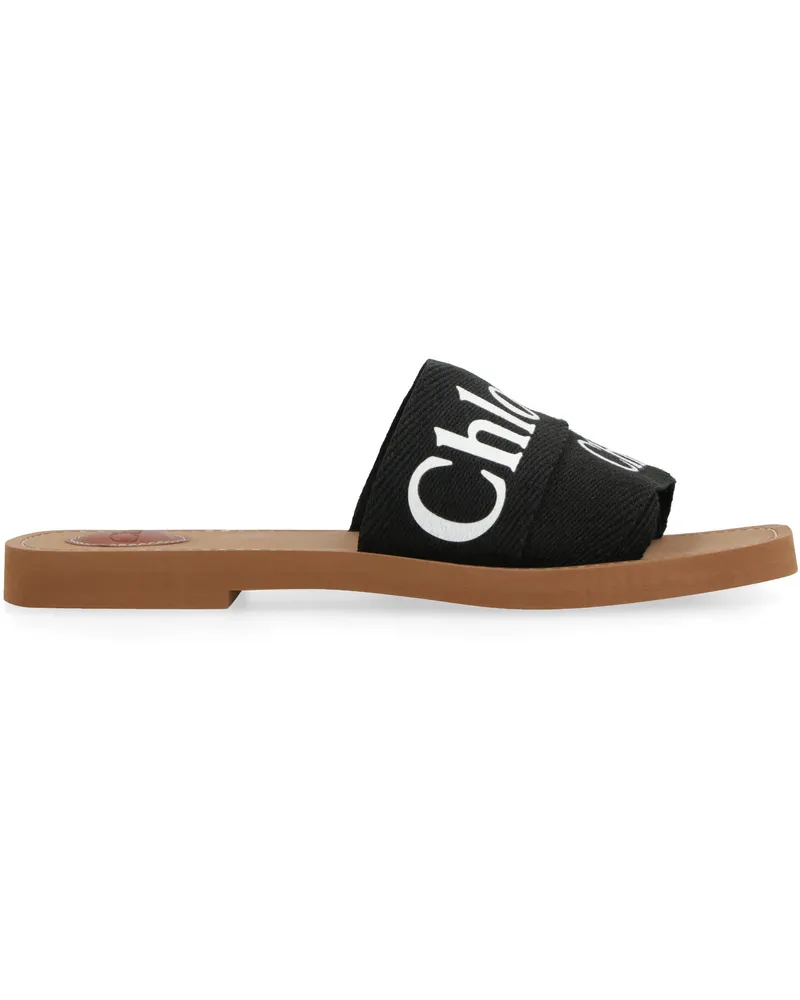 Chloé Women's Woody Fabric Mules Black Sandal Black