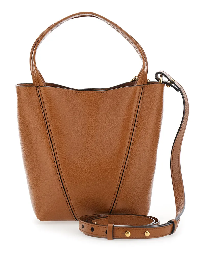 Chloé Women's Shoulder Bag Spin Brown Leather Brown
