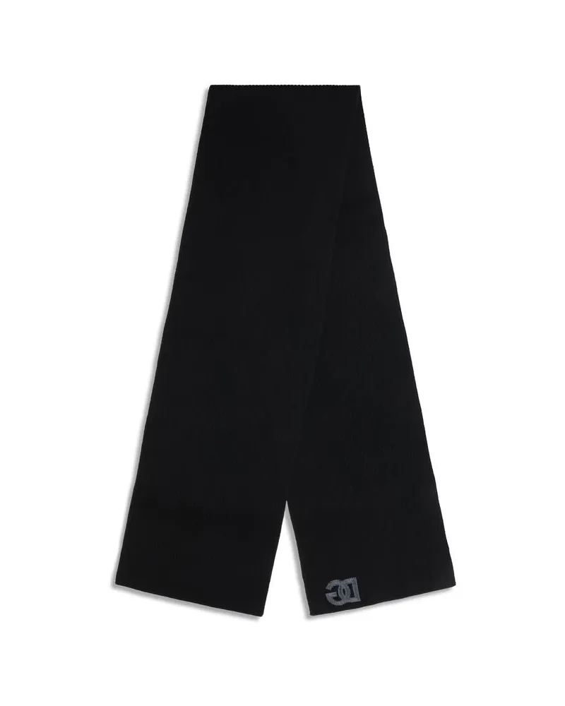 Dolce & Gabbana Men's Black Wool Oves Aries Scarf Black