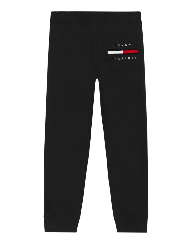 Tommy Hilfiger Rib Insert Organic Cotton Joggers — Black Black