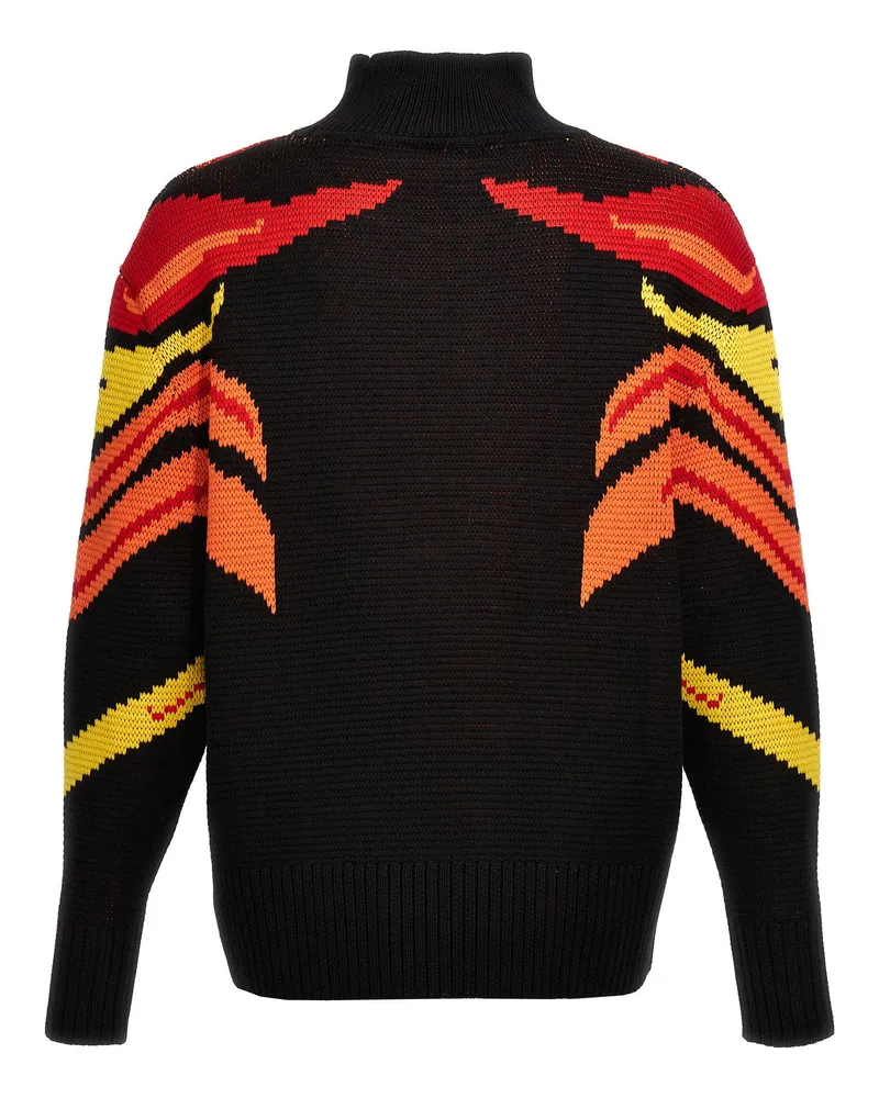 BLUEMARBLE Jacquard Wool Sweater — Black Black