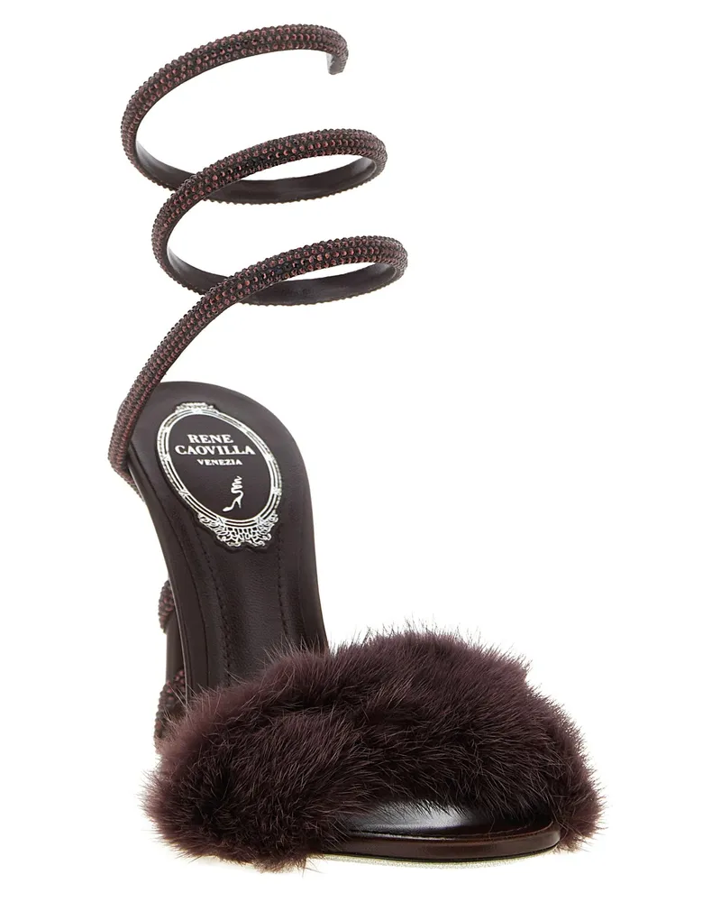 René Caovilla Cleo Sandal — Burgundy Burgundy