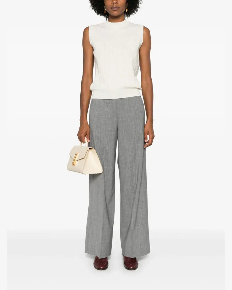 Fabiana Filippi Women's Mélange-Effect Trousers Aw24 W Grey