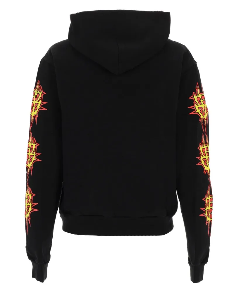 Balenciaga Logo Cotton Sweatshirt — Black Black