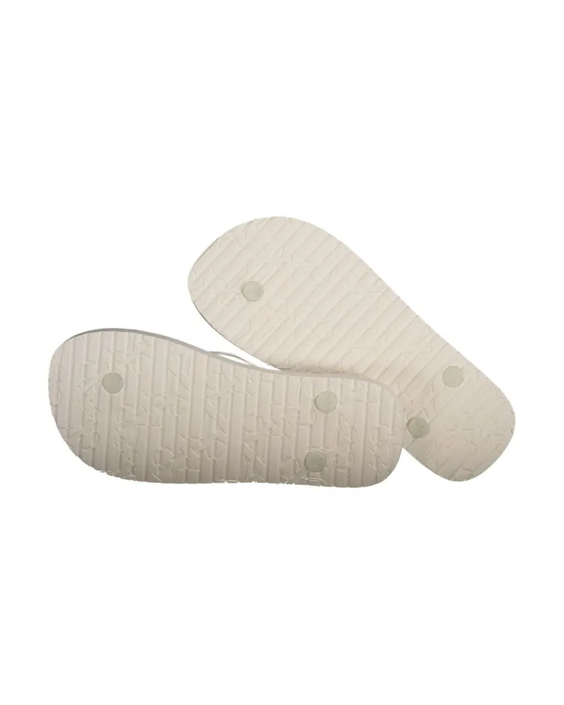 Calvin Klein Polyurethane Flip-Flops Sandals — White White