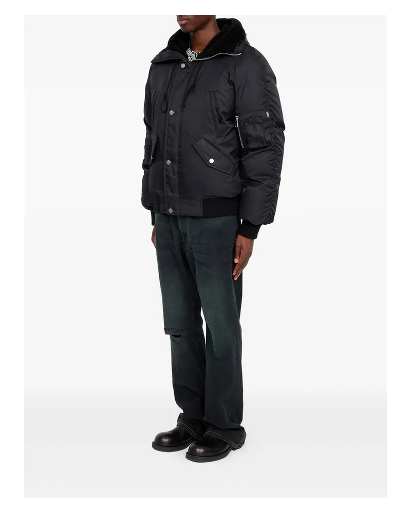 Maison Margiela Hooded Puffer Down Jacket — Black Black