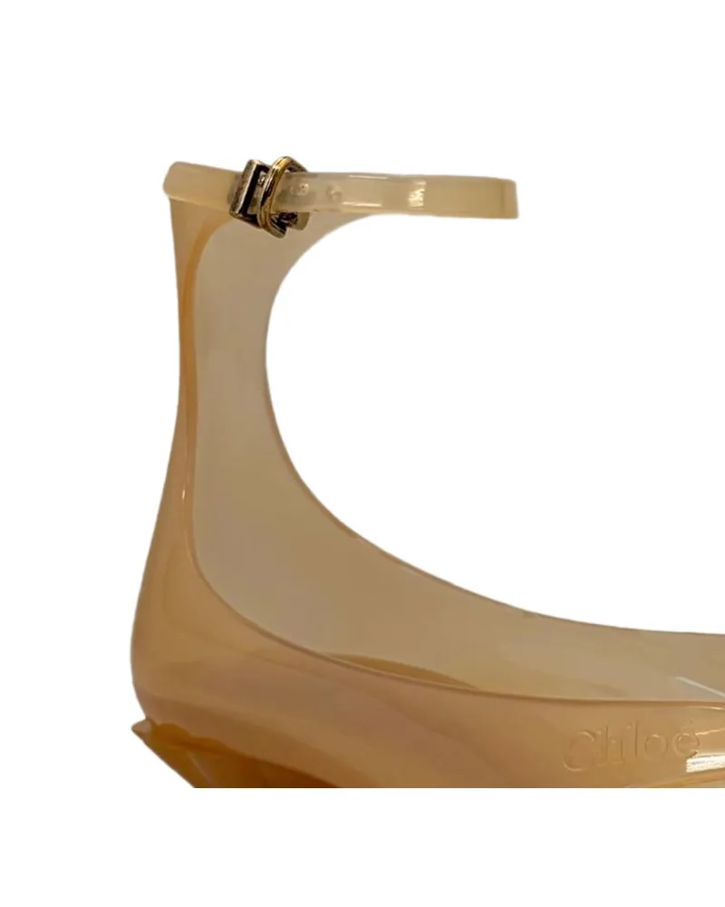 Chloé Jelly Thong Heel Sandal — Tan Tan
